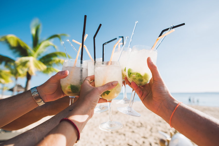 Beverages Chilled at Beach Parties